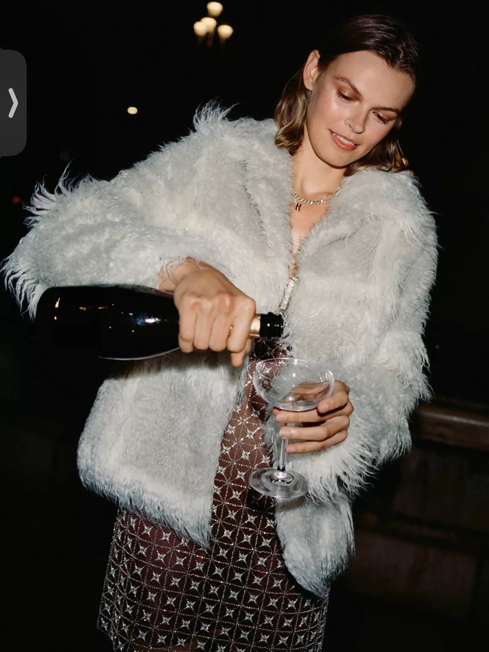 Pilcro Textured Faux Fur Coat NWT